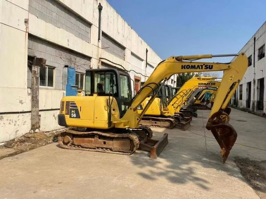 Oryginalny kolor używany Komatsu PC56MR-2 Mini Ekskawator w doskonałym stanie