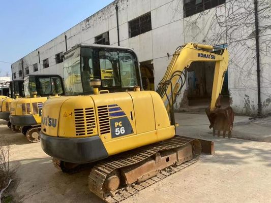 Oryginalny kolor używany Komatsu PC56MR-2 Mini Ekskawator w doskonałym stanie