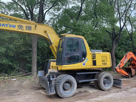 Kompaktny Japonia Używany Koparnik Komatsu PC150W-6 Używany Koparnik Kołowy