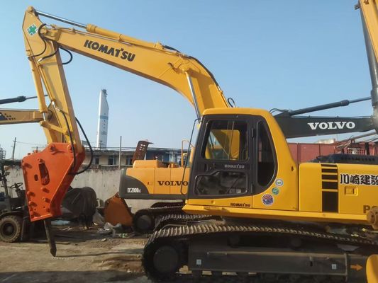 Japonia Używana Komatsu PC220 6 Koparka Łatwa obsługa z młotkiem hydraulicznym