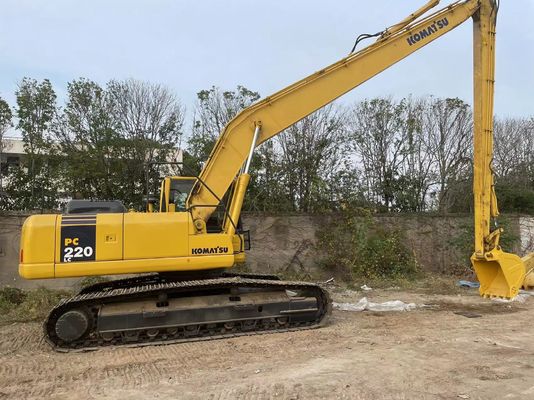 /Japonia /Używany koparz Komatsu PC220-7 /Wędrowca z 18 metrów długim ramieniem
