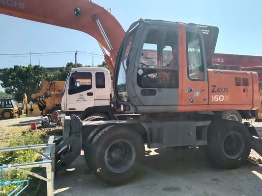 Oryginalny kolor Używany Ekskawator kołowy Hitachi ZX160W W dobrym stanie