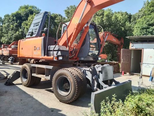 Oryginalny kolor Używany Ekskawator kołowy Hitachi ZX160W W dobrym stanie