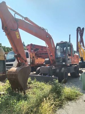 Oryginalny kolor Używany Ekskawator kołowy Hitachi ZX160W W dobrym stanie
