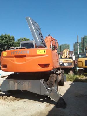 Oryginalny kolor Używany Ekskawator kołowy Hitachi ZX160W W dobrym stanie