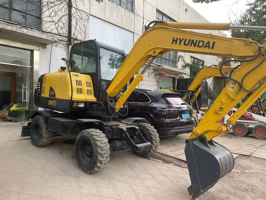 Używany Mini Hyundai R60W-7 Koparz na kółkach Stabilny i wydajny