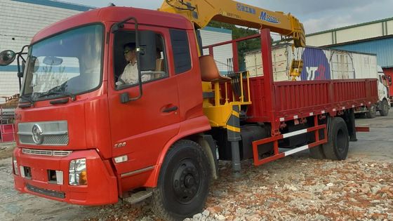8 ton XCMG SQS200-4 ciężarówka zamontowana używany dźwig z DongFeng ciężarówka 2019 rok