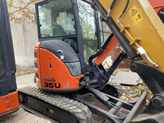 Oryginalny Japonia używany Hitachi ZX35U-5N Mini Ekskawator W doskonałym stanie/Used Japanese Mini Excavator With Swing Arm And EPA Engine