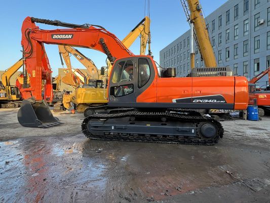 Kolor odfarbowany używany grabarz Doosan DX340LC-9C w doskonałym stanie