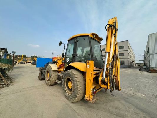 Oryginalny brytyjski używany ładowarka JCB 4CX z czterema w jednym wiadrze / używany ładowarka JCB na gorąco