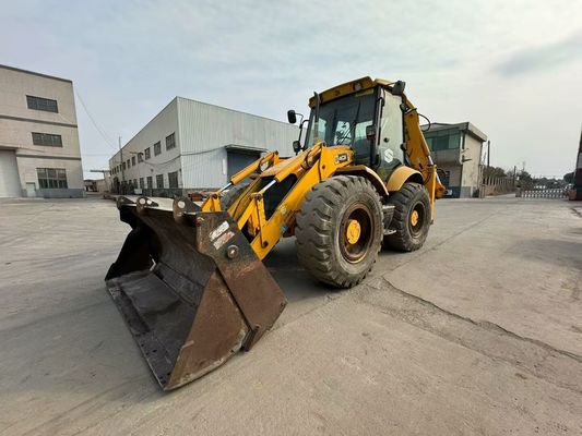 Oryginalny brytyjski używany ładowarka JCB 4CX z czterema w jednym wiadrze / używany ładowarka JCB na gorąco