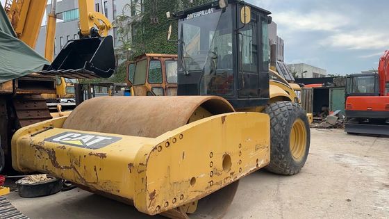 Oryginalny kolor używany Caterpillar CS-683E Single Drum Road Roller w doskonałym stanie