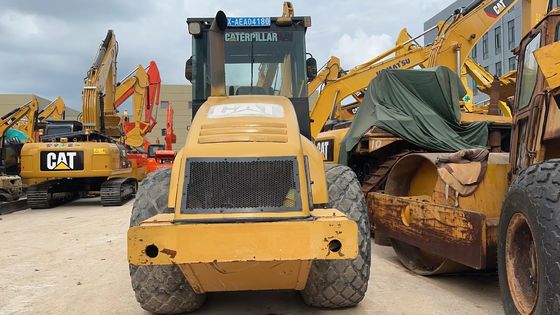 Oryginalny kolor używany Caterpillar CS-683E Single Drum Road Roller w doskonałym stanie